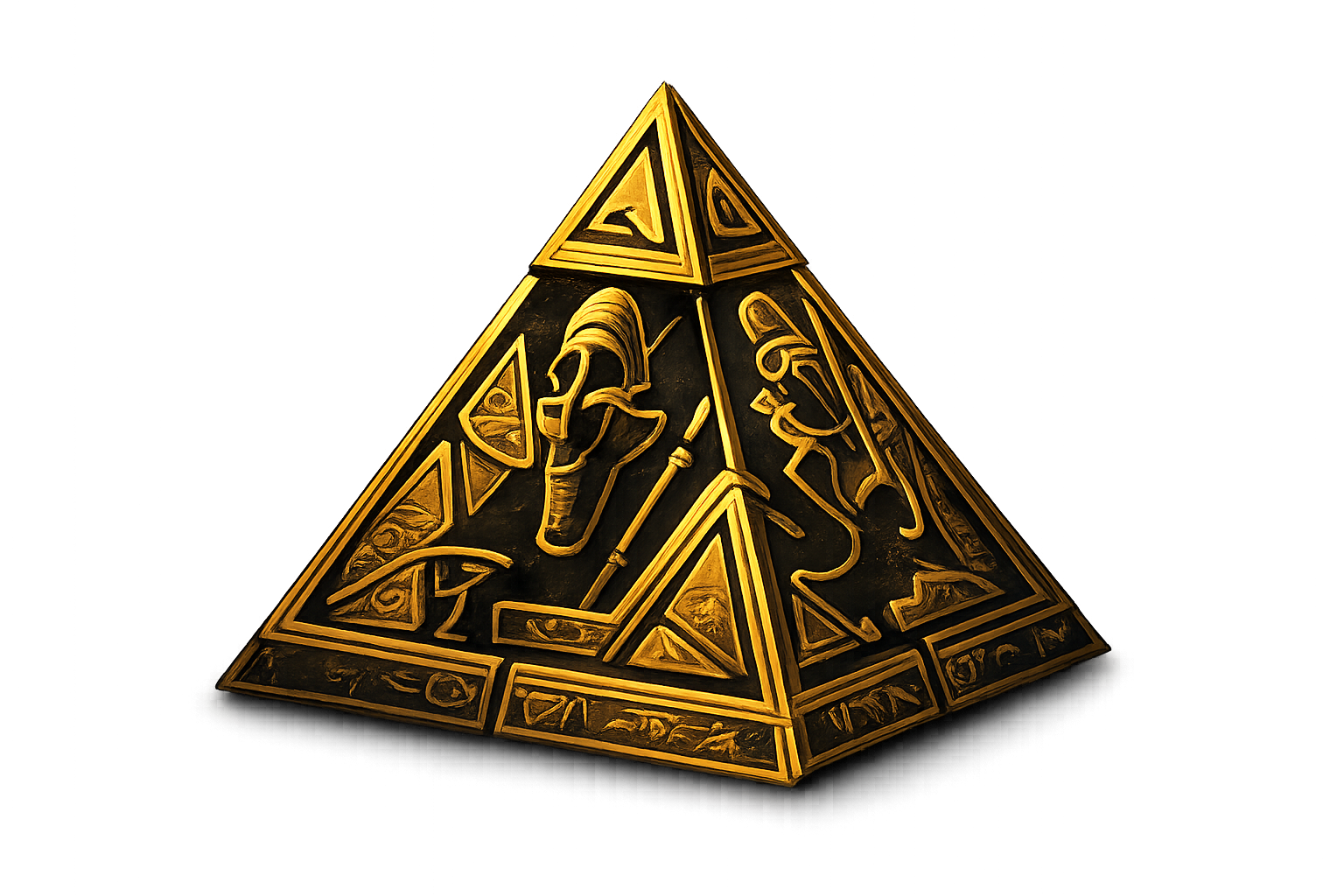 Golden Anubis signal pyramid icon