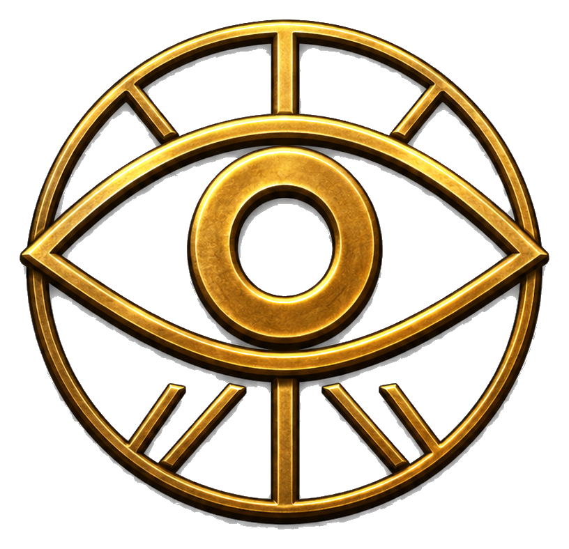 Golden eye transparency icon
